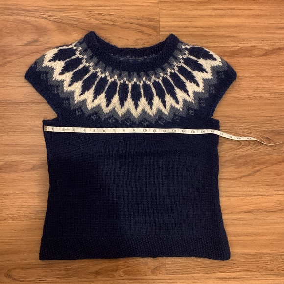 Patterned Yoke Wool Vest - Picture 5 of 5